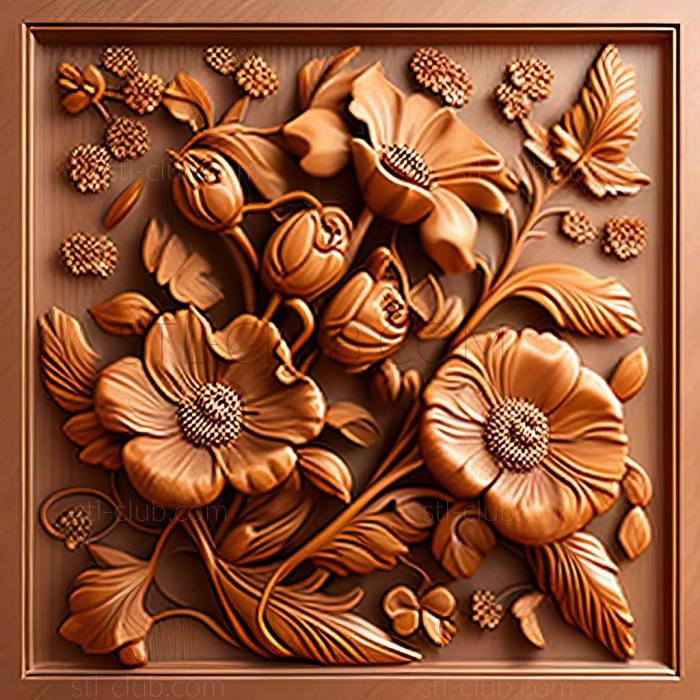 3D model flowers (STL)